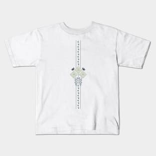 Karo flowers and curls single pattern Kids T-Shirt